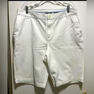 Liz Claiborne Womens Audra White Chino Shorts Wide Leg Size 16 Summer Mom Granny